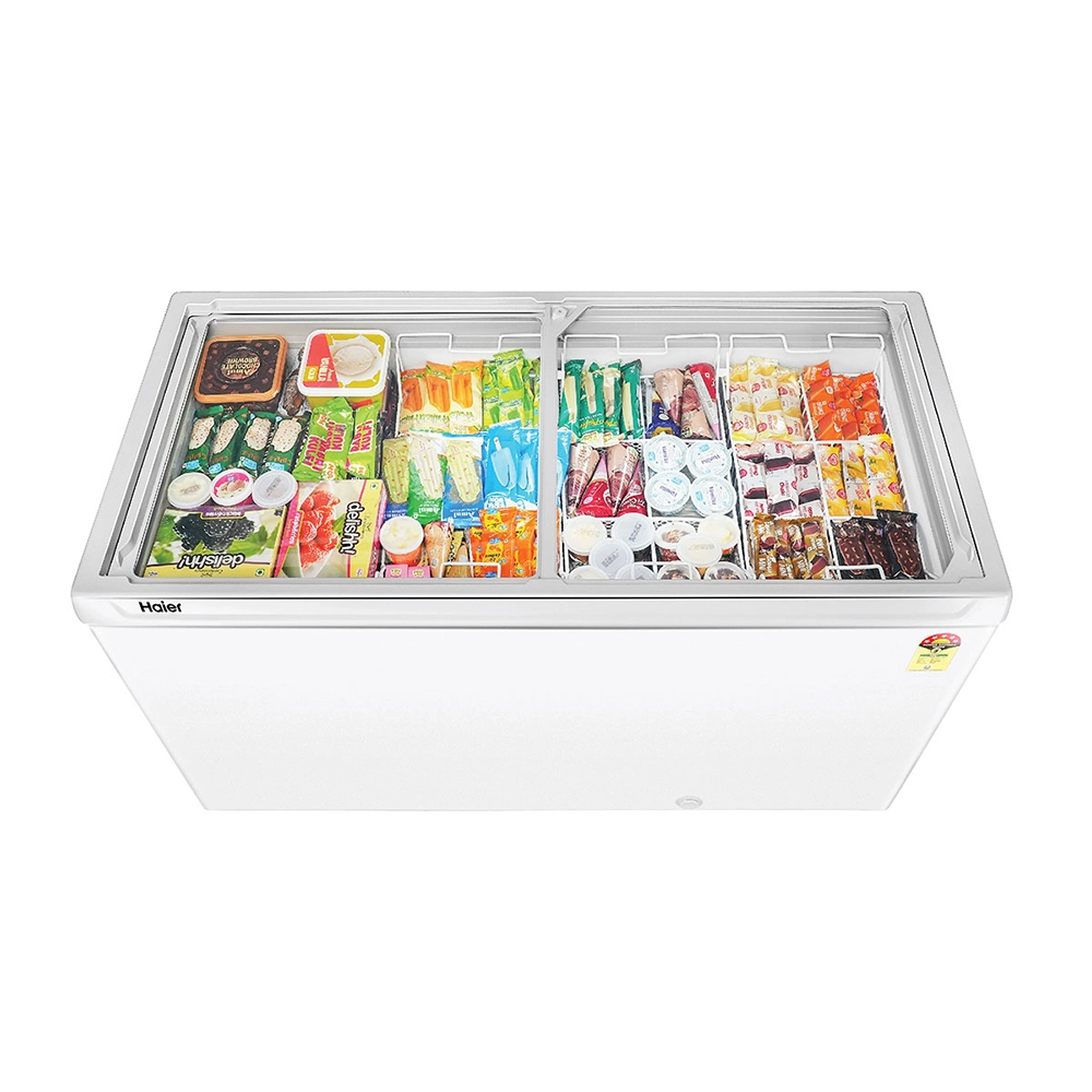 Haier 400 L Glass Top Deep Freezer with 4 Years Warranty, 5 STAR